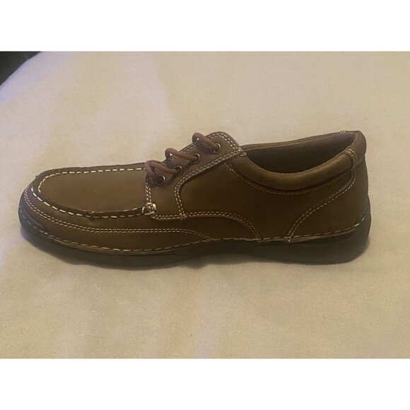 Izod Franklin Size 9M Mens Dark Tan Shoes Memory Foam - Picture 7 of 10